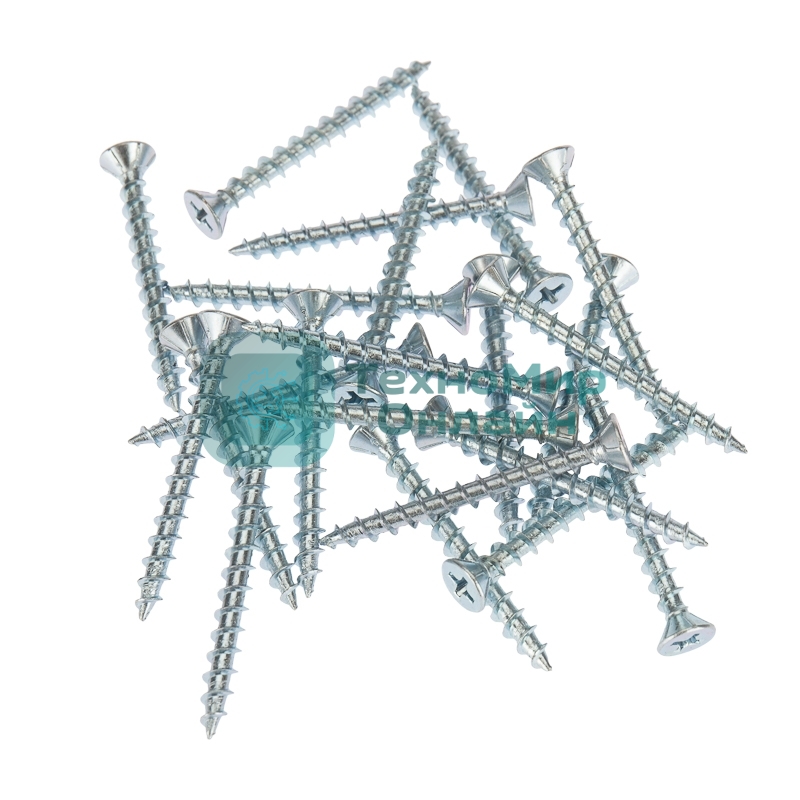 Саморез оконный Kranz острый, 4.1х40, белый цинк, упаковка поставщика (6 000 шт.)