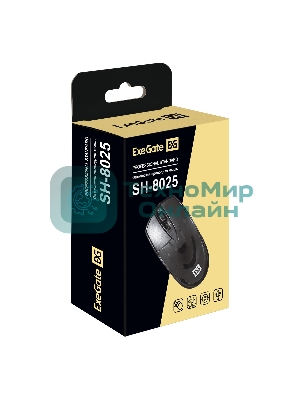 Мышь проводная ExeGate Professional Standard SH-8025 черный, 1000 dpi, USB, кнопки - 3