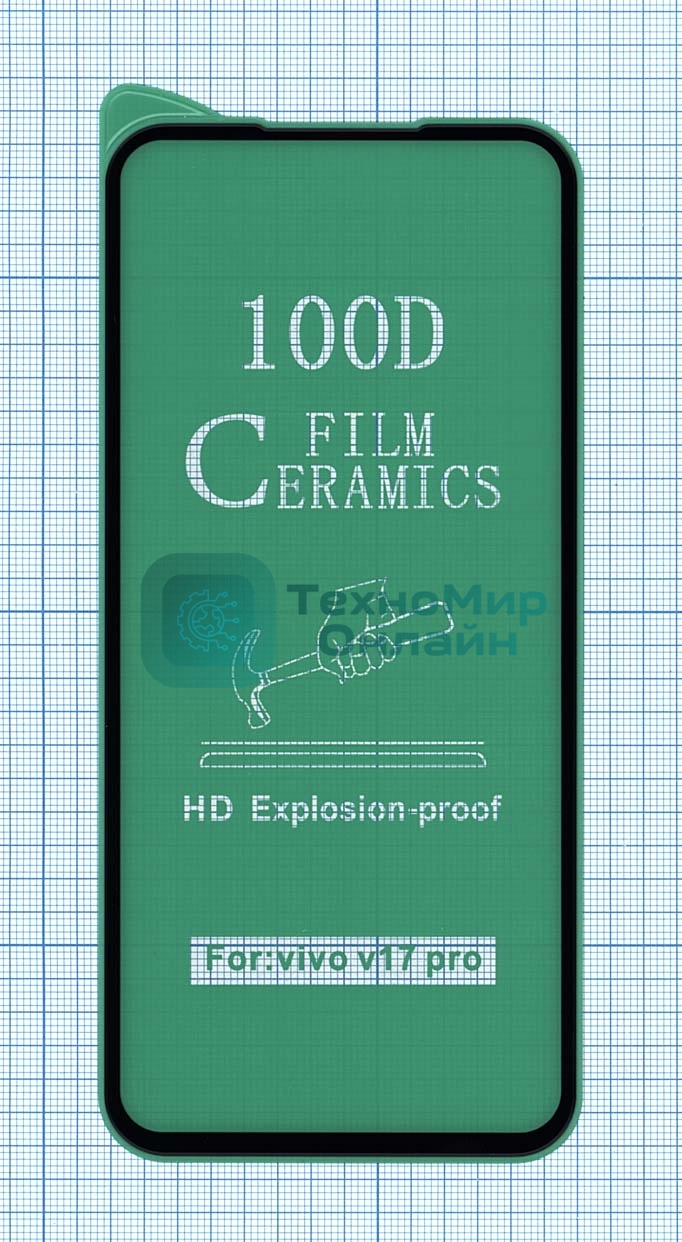 Керамическая пленка (стекло) для OPPO Reno 2 черный