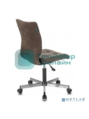 Кресло Бюрократ CH-330M/LT-10 темно-коричневый, экокожа, 120 кг, механизм качания, без подлокотников