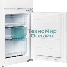 Встраиваемый холодильник Kuppersberg RBN 1760, High-Tech, объем 237 л, скользящий фасад, электронное управление, No Frost, антибактериальный пластик, звуковой сигнал при открытой дверце, перенавешиваемые двери, LED освещение, уровень шума 41 дБ, энергоэффективность А+, белый