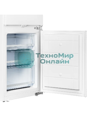 Встраиваемый холодильник Kuppersberg RBN 1760, High-Tech, объем 237 л, скользящий фасад, электронное управление, No Frost, антибактериальный пластик, звуковой сигнал при открытой дверце, перенавешиваемые двери, LED освещение, уровень шума 41 дБ, энергоэффективность А+, белый