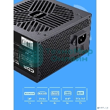 Блок питания CBR ATX 550W, 12cm fan, 24pin, 1 х4+4pin, 1 х6+2pin, 2 хIDE, 3 хSATA, кабель питания 1.2м, черный [PSU-ATX550-12MD] OEM