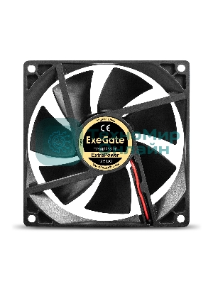 Вентилятор 12В DC ExeGate ExtraPower EP09225S2P (92x92x25 мм, Sleeve bearing (подшипник скольжения), 2pin, 2600RPM, 32dBA)