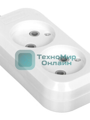 Удлинитель бытовой Smartbuy (SBE-10-2-03-N) 2 гнз х 3,0 м (10А/2.2 кВт, ПВС 2х1.0)