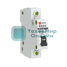 Выключатель автоматический модульный 1п B 16А 4.5кА ВА 47-29 Basic EKF mcb4729-1-16-B