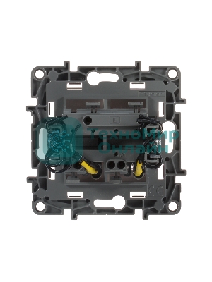 Выключатель 2-клавишный с подсветкой, на винтах, 10АХ, бел. ETIKA 