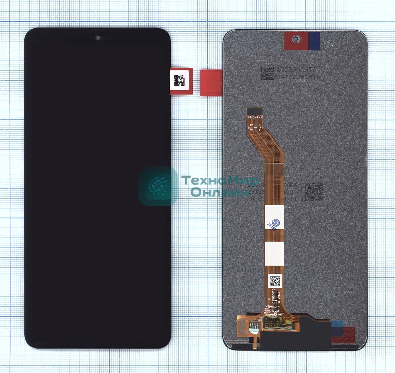 Дисплей (модуль) для Huawei Honor X9 в сборе с тачскрином черный