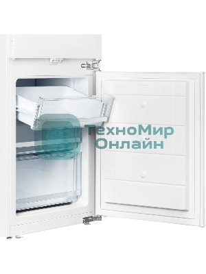 Встраиваемый холодильник Kuppersberg RBN 1760, High-Tech, объем 237 л, скользящий фасад, электронное управление, No Frost, антибактериальный пластик, звуковой сигнал при открытой дверце, перенавешиваемые двери, LED освещение, уровень шума 41 дБ, энергоэффективность А+, белый