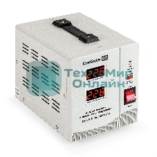 Стабилизатор напряжения ExeGate Expert Turbo AST-1500 (1500ВА, вход 80-260В, двойная цифр. индикация вход/вых. напряжения, выход 220В±8%, КПД 98%, 5 уровней защиты, задержка, усиленный метал. корпус, 2*Schuko, RTL)