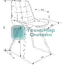 Стул для дома Бюрократ CH-K2 т. серый Holland 18 металл черный на ножках