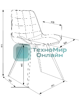 Стул для дома Бюрократ CH-K2 т. серый Holland 18 металл черный на ножках