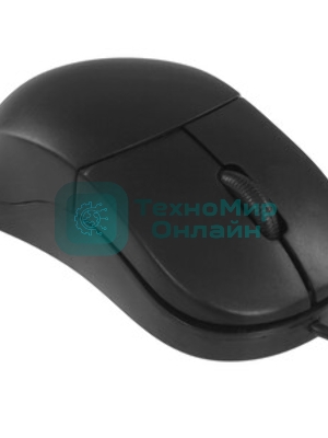 Мышь проводная Qumo Simple Office M92 черный, 1000 dpi, USB, кнопки - 3