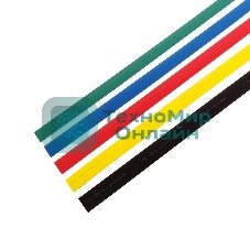 Термоусаживаемые трубки Rexant 20,0/10,0 мм, набор пять цветов, упаковка 25 шт. по 1 м