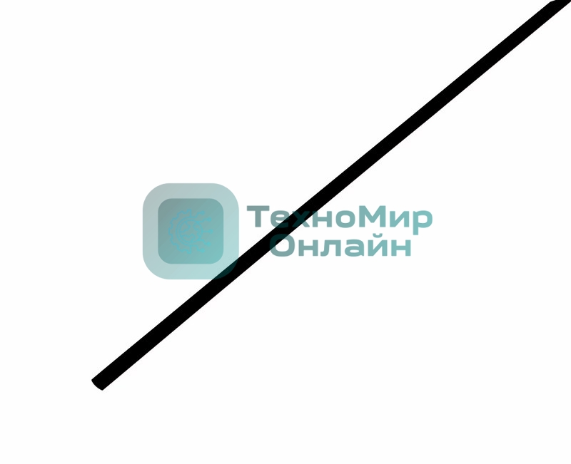 Трубка термоусадочная Rexant 2.5/1.25 1м черный