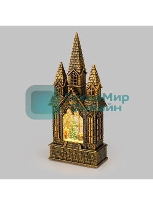 Декоративный светильник Neon-night Замок с эффектом снегопада и подсветкой, 15х7,5х35,5 см, питание 3хАА (не в комплекте) и USB