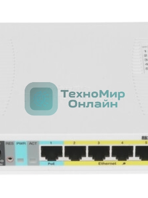 Коммутатор сетевой MikroTik RB260GSP RouterBOARD 260GSP with indoor case and power supply