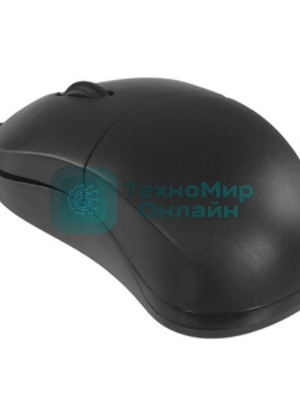 Мышь проводная Qumo Simple Office M92 черный, 1000 dpi, USB, кнопки - 3