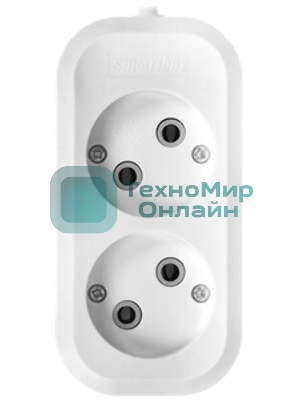 Удлинитель бытовой Smartbuy (SBE-10-2-03-N) 2 гнз х 3,0 м (10А/2.2 кВт, ПВС 2х1.0)