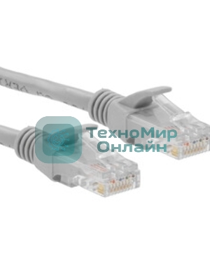 Патч-корд ExeGate EX286382RUS UTP-RJ45-RJ45-5e-1,5M-LSZH-GY, UTP, cat.5e, LSZH, 1.5м, серый