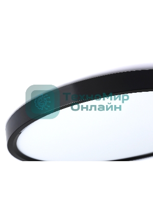 Потолочный светодиодный светильник Ambrella light FZ3055 BK черный IP44 33W+10W 6400+6400К D370*40 (Без ПДУ)