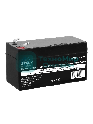 Батарея для ИБП ExeGate EX269857RUS GP12013/EXG12013 (12V 1.3Ah), клеммы F1