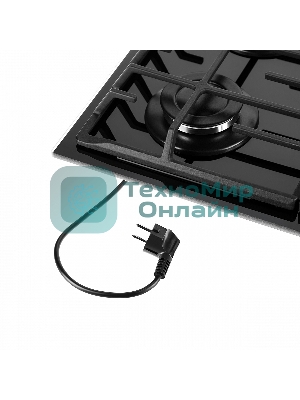 Газовая варочная панель Maunfeld EGHG.64.63CB/G, 4 конфорки, закаленное стекло, черный