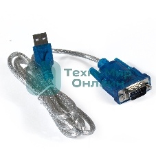 Кабель-адаптер ExeGate EX284950RUS USB 2.0-RS232 ExeGate EX-UAS-0.8 (Am/DB9M, 0,8м, крепеж разъема - винты)