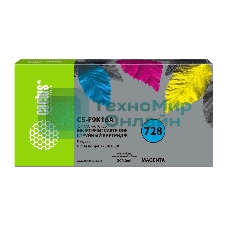 Картридж струйный Cactus CS-F9K16A (728XXL) пурпурный (300 мл) для HP DesignJet T730, T830