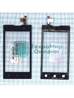 Сенсорное стекло (тачскрин) для ZTE V815W v2, черное