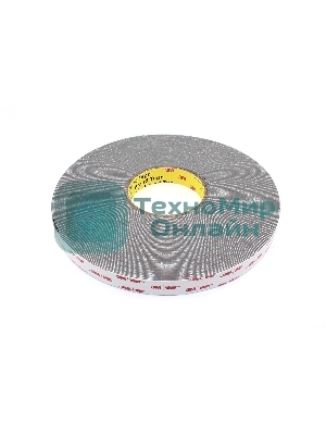 Скотч двусторонний вспененный 3M VHB 20 мм серый, 50 м