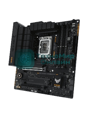 Материнская плата ASUS TUF GAMING B760M-PLUS, LGA 1700, Intel B760, 4xDDR5, 4xSATA, 2xM.2, 1xPCIe 5.0 x16, 1xPCIe 4.0 x4, 1xPCIe x1, 2xUSB-A 3.2 Gen 2, 3xUSB-A 3.2 Gen 1, 2xUSB 2.0, 1xUSB-C 3.2 Gen 2x2, 1x2.5Gb LAN, 5x3.5 мм, 7.1, mATX