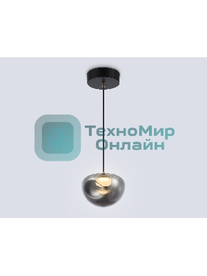 Подвесной светодиодный светильник Ambrella light LH12001 BK/GD/SM черный/золото/дымчатый 6W 3000K D180*145