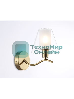 Настенный светильник Ambrella light LH57095 BS/FR латунь/белый матовый E14 max 40W 230*140*200