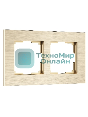 Рамка на 2 поста  AluMax (шампань)