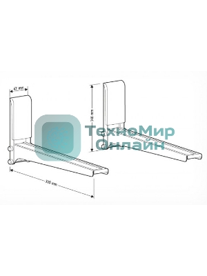 Кронштейн для СВЧ Holder MWS-2005 серебристый макс.40кг настенный фиксированный