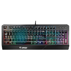 Клавиатура проводная MSI VIGOR GK20 RU черный USB Multimedia for gamer LED (подставка для запястий)