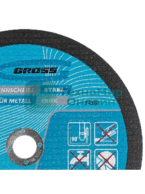 Круг отрезной по металлу Gross 230 х 1,6 х 22,2 мм, WA46TBF