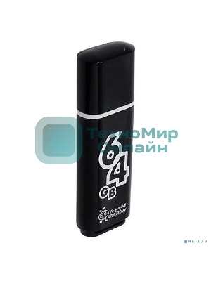 Флешка USB Smartbuy 64 Gb USB Smartbuy Glossy series черный (SB64 GbGS-K)