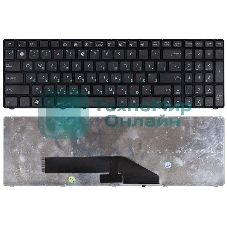 Клавиатура для ноутбука Asus K50 K60 K70 черная с рамкой