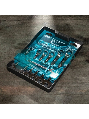 Набор ключей комбинированных с трещоткой Gross 8 - 19 мм, 7 шт., реверсивные, CrV