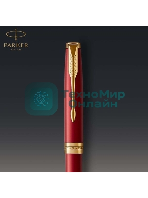 Ручка шариковая Parker Sonnet Core K539 (CW1931476) LaqRed GT M, черные чернила, подарочная коробка