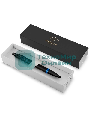 Ручка шариковая Parker IM Vibrant Rings K315 (CW2172941) Marine Blue PVD, M, синие чернила, подарочная коробка