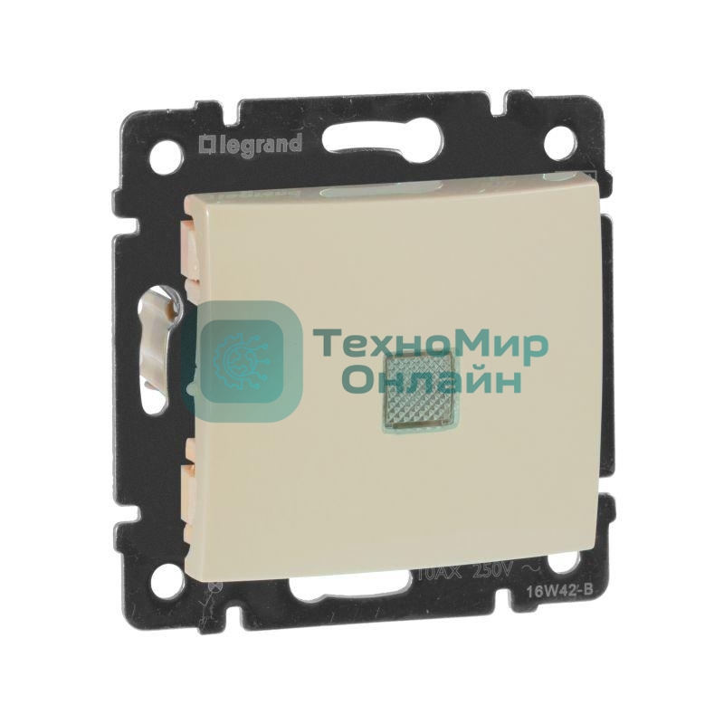 Переключатель Legrand 774326 Valena 2напр 10A с подсв, сл. кость