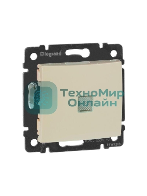 Переключатель Legrand 774326 Valena 2напр 10A с подсв, сл. кость