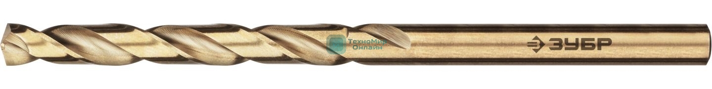 Сверло по металлу Зубр КОБАЛЬТ 4.0х75мм, сталь Р6М5, класс А