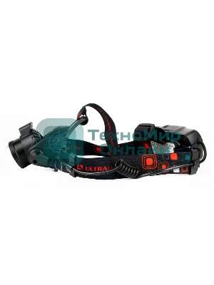 Фонарь Ultraflash налобный с аккумулятором E1336 3,7В, черный, 1LED, 4 Ватт, фокус, 2 ак 4 реж, сенсор, бокс