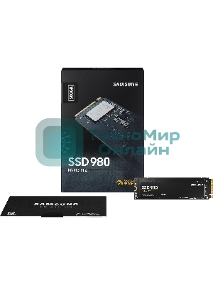Накопитель SSD Samsung 980 MZ-V8V500BW, 500Gb, PCIe 3.0 x4, M.2 2280, NVMe, R/W 3100/2600