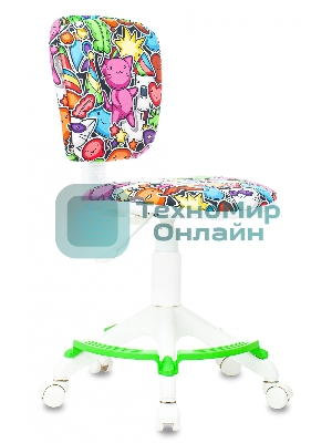 Кресло Бюрократ CH-W204/F мультиколор, ткань, 120 кг, подставка для ног