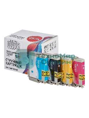 Набор струйных картриджей Sakura C13T10554A10 (T0735 BK/C/M/Y) для Epson, мультипак, 11,4 мл., 490 к.